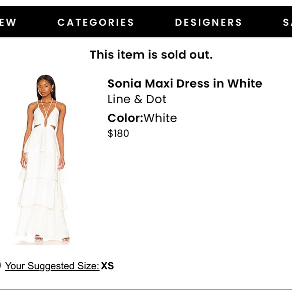 Line and dot Sonia Maxi dress in White🤍 - Picture 2 of 7